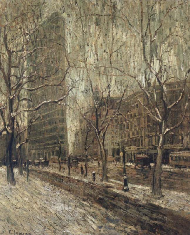 Ernest Lawson The Flatiron Building oil painting image